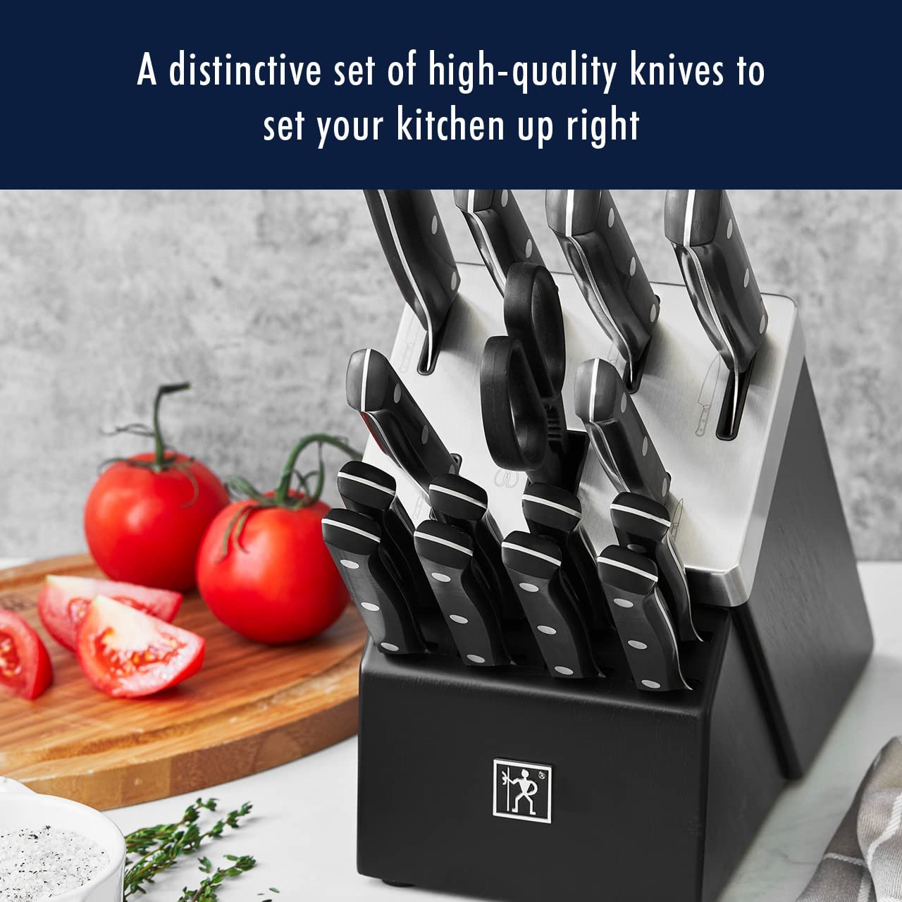 HENCKELS Solution Razor-Sharp 16-pc Knife Set, Chef Knife, Bread Knife, Steak Knife, German Engineered Informed by 100+ Years of Mastery - Image 2