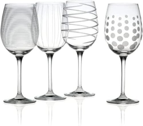 Mikasa Cheers White Wine Glasses Set of 4, 16-Ounce Elegant Glassware, Durable and Dishwasher Safe, Perfect for Everyday or Entertaining