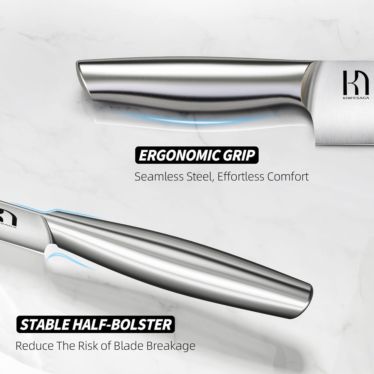 Kitchen Knife Set 14 Piece Premium Japanese High Carbon Stainless Steel Knife Block Sets with Built-in Sharpener, Razor Sharp Knives Set for Kitchen, Quality Acacia Wood Block Knife Set - Image 9