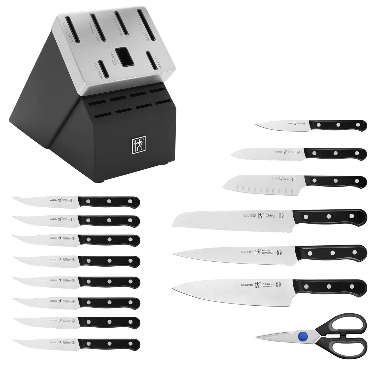 HENCKELS Solution Razor-Sharp 16-pc Knife Set, Chef Knife, Bread Knife, Steak Knife, German Engineered Informed by 100+ Years of Mastery - Image 11